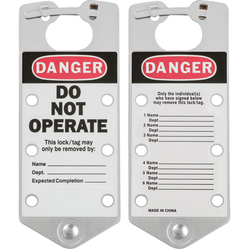 Labeled Lockout Hasps, Silver NRZ Safety Inc.