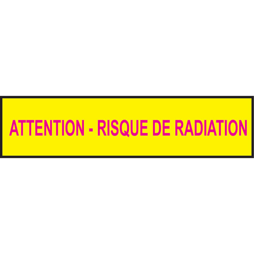 Rubans pour barricades, Français, 3" la x 1000' lo, 3,5 mils, Magenta/jaune NRZ Safety Inc.