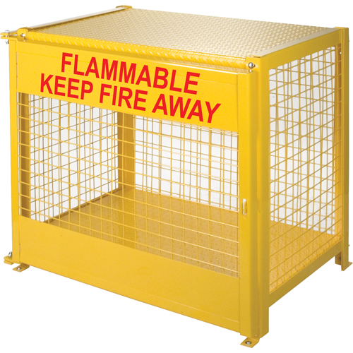 Armoires pour cylindres &agrave; gaz, nbre de bouteilles: 6, 44" , 30" , 37" , Jaune NRZ Safety Inc.