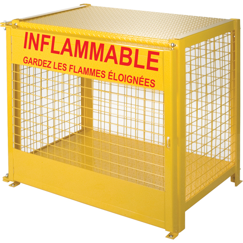 Armoires pour cylindres &agrave; gaz, nbre de bouteilles: 6, 44" , 30" , 37" , Jaune NRZ Safety Inc.