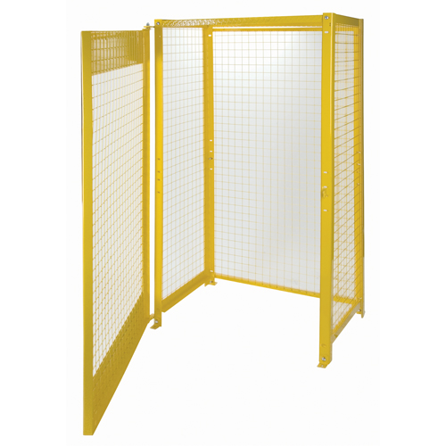 Gas Cylinder Cabinets, 10 Cylinder Capacity, 44" W x 30" D x 74" H, Yellow NRZ Safety Inc.