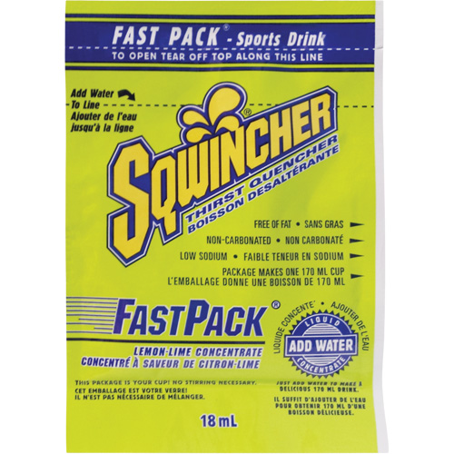 Sqwincher&reg; Rehydration Drink Fast Pack&reg;, Single Serve, Lemon-Lime NRZ Safety Inc.