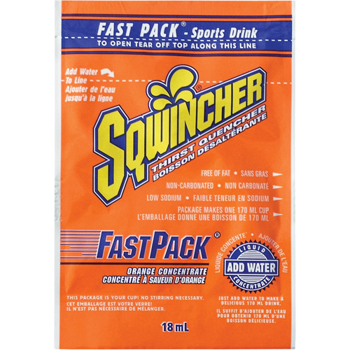 Sqwincher&reg; Rehydration Drink Fast Pack&reg;, Single Serve, Orange NRZ Safety Inc.