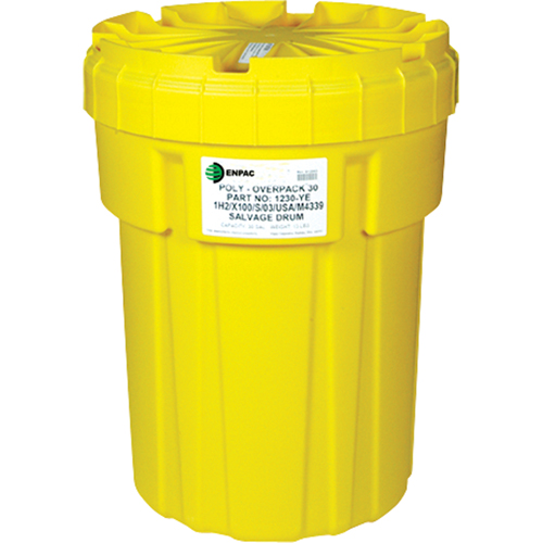 Poly-Overpack&reg; 30 Salvage Drum, 30 US gal., Stationary NRZ Safety Inc.