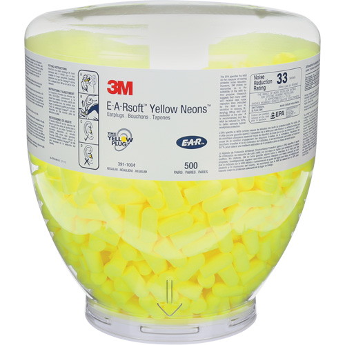 Bouchons d'oreilles E-A-RSoft Yellow Neon, Vrac - Contenant, Grand NRZ Safety Inc.