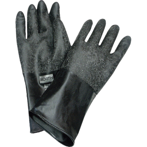 Chemical Resistant Gloves, Size Medium/8, 14" L, Butyl Rubber, 32-mil NRZ Safety Inc.