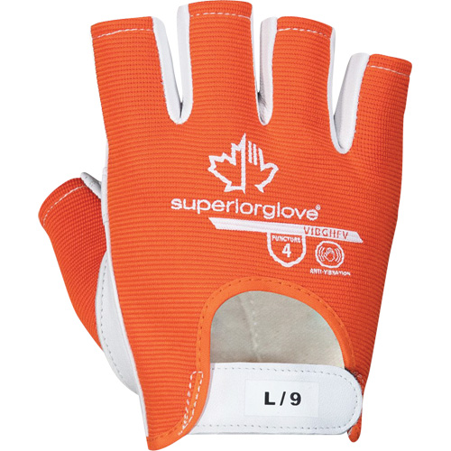 Vibrastop Half-Finger Vibration-Dampening Gloves, Size Medium, Goatskin Palm NRZ Safety Inc.