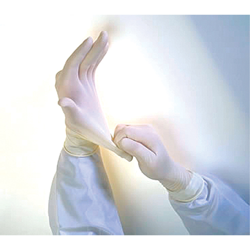 QRP Qualatex&reg; Miracle Grip Examination Gloves, Medium, Latex, 6-mil, Powder-Free, White NRZ Safety Inc.