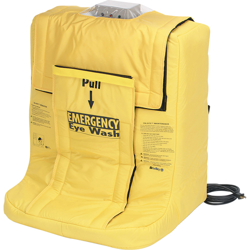 Douche oculaire On-Site avec enveloppe chauffante, Aliment&eacute; par gravit&eacute;, Capacit&eacute; 7 gal., Conformit&eacute; ANSI Z358.1 NRZ Safety Inc.