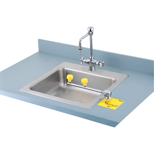 Poste de douche oculaire Swing-Away, Installation Montage sur comptoir NRZ Safety Inc.