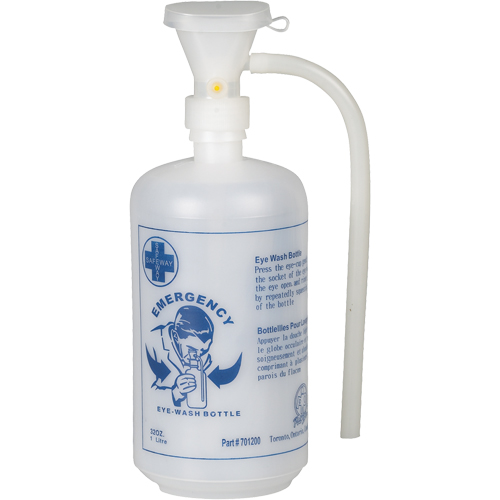 Bouteille pour douche oculaire avec coquille oculaire, Bouteille Vide, 32 oz NRZ Safety Inc.