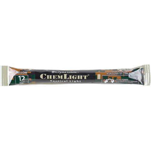 B&acirc;tons de s&eacute;curit&eacute; luminescents Cyalume 6", Jaune, Dur&eacute;e 12 h NRZ Safety Inc.