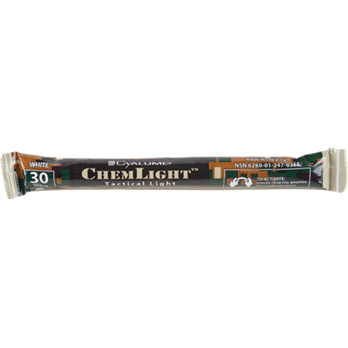 B&acirc;tons de s&eacute;curit&eacute; luminescents Cyalume 6", Blanc, Dur&eacute;e 30 min NRZ Safety Inc.
