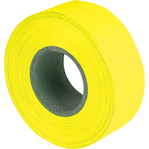 Flagging Tape, 1.2" W x 150' L, Fluorescent Yellow NRZ Safety Inc.