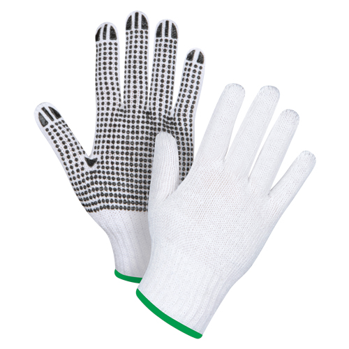 Dotted String Knit Gloves, Poly/Cotton, Single Sided, 7 Gauge, Medium NRZ Safety Inc.