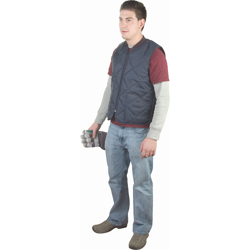 Vestes sans manches, manteaux et manteaux longs isol&eacute;s &agrave; usage l&eacute;ger pour glaci&egrave;res, Hommes, Petit, Bleu marin NRZ Safety Inc.