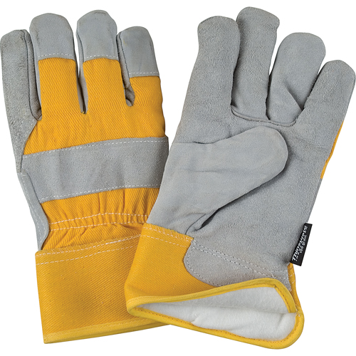 Gants d'ajusteur doubl&eacute;s pour l'hiver &agrave; chaleur sup&eacute;rieure, Moyen, Paume en Cuir de vache refendu, Doublure en Thinsulate NRZ Safety Inc.