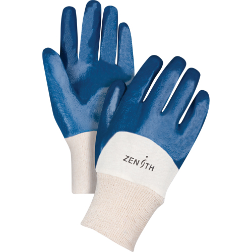 Gants &agrave; doublure interlock de poids moyen, 11/2T-Grand, R&ecirc;vetement Nitrile, Enveloppe en Coton NRZ Safety Inc.