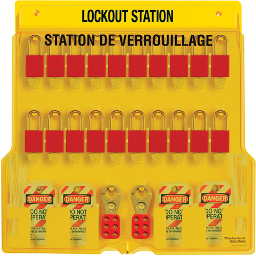 Lockout Station, Aluminum Padlocks, 20 Padlock Capacity, Padlocks Included NRZ Safety Inc.