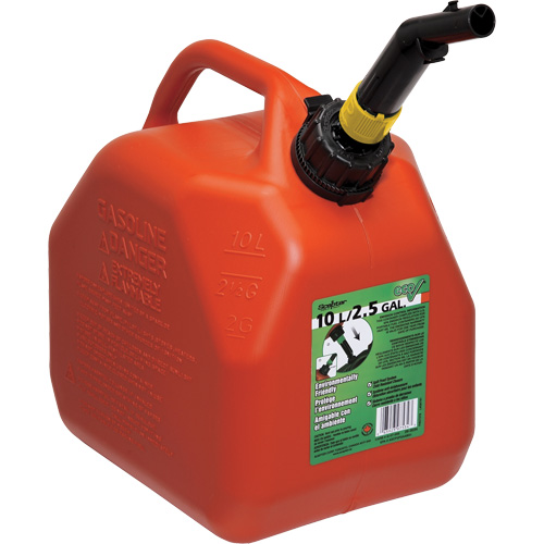 Bidons pour essence Eco, 2,5 gal. US/9,46 L, Rouge, Conformes aux normes CSA/ULC NRZ Safety Inc.