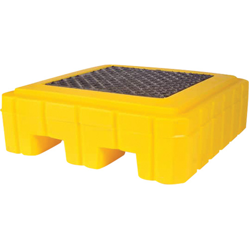 Spill Pallet Plus with Drain, 62 US gal. Spill Capacity, 40" x 40" x 12" NRZ Safety Inc.