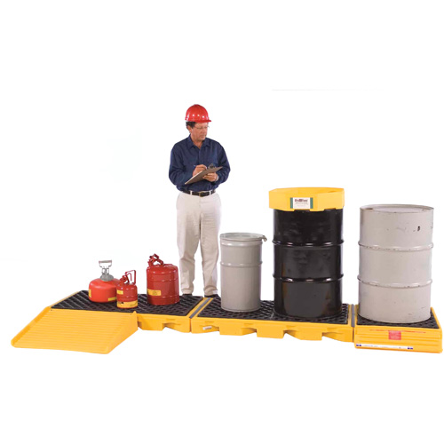 Ultra-Inline Spill Decks&reg;, 121 US gal. Spill Capacity, 129.8" x 25.9" x 5.8" NRZ Safety Inc.