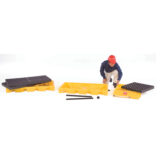 Ultra-Inline Spill Decks&reg;, 121 US gal. Spill Capacity, 129.8" x 25.9" x 5.8" NRZ Safety Inc.