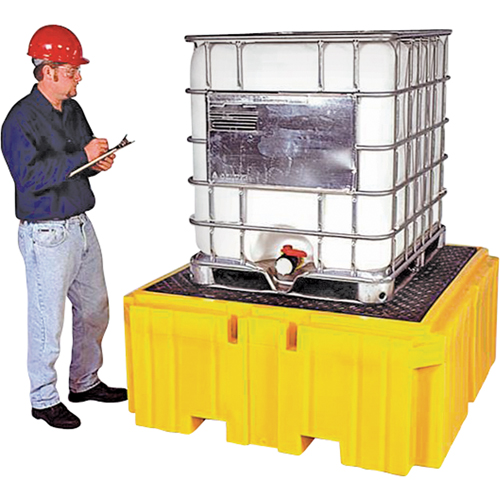IBC Spill Pallet Plus&reg; With Drain, 365 US gal. Spill Capacity, 62" x 62" x 28" NRZ Safety Inc.