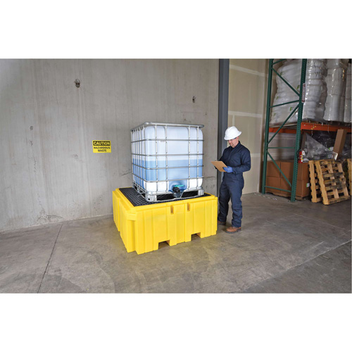 IBC Spill Pallet Plus&reg; With Drain, 365 US gal. Spill Capacity, 62" x 62" x 28" NRZ Safety Inc.