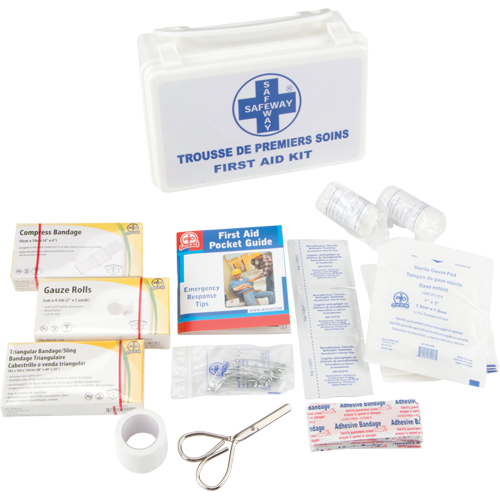 Trousse de premiers soins, Dispositif m&eacute;dical Classe 1, Boîte en plastique NRZ Safety Inc.