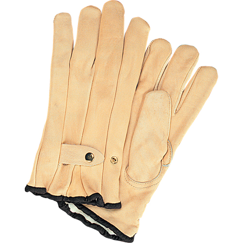 Winter-Lined Ropers Gloves, Medium, Grain Cowhide Palm, Fleece Inner Lining NRZ Safety Inc.