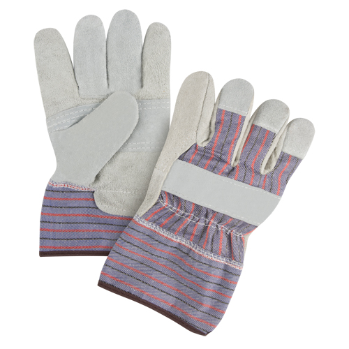Gants d'ajusteur &agrave; paume renforc&eacute;e de premi&egrave;re qualit&eacute;, Grand, Paume en Cuir de vache refendu, Doublure en Coton NRZ Safety Inc.