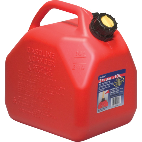 Jerry Cans, 2.5 US gal./10 L, Red, CSA Compliant/ULC NRZ Safety Inc.
