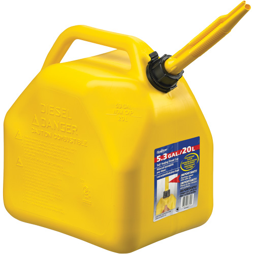 Jerricans, 5,3 gal. US/20,06 L, Jaune, Conformes aux normes CSA/ULC NRZ Safety Inc.