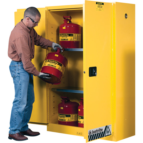 Armoires Sure-Grip EX pour produits inflammables, 45 gal., 2 Porte(s), 43" La x 65" h x 18" p NRZ Safety Inc.