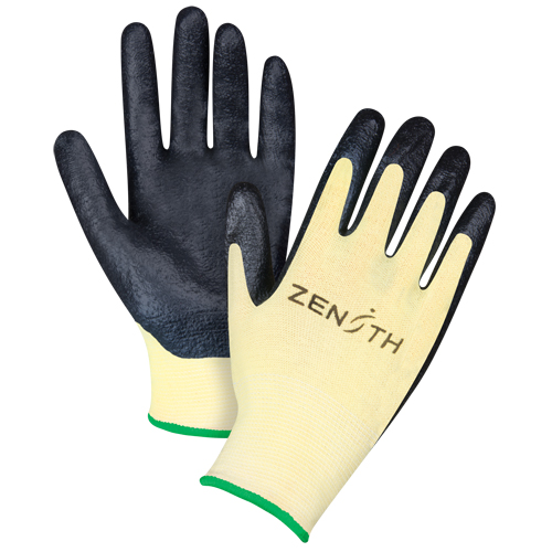 Gants r&eacute;sistants &agrave; la coupe avec prise sup&eacute;rieure, Taille Moyen/8, Calibre 13, Rev&ecirc;tement Mousse de nitrile, Enveloppe en Aramide, ANSI/ISEA 105 niveau 3/EN 388 niveau 5 NRZ Safety Inc.