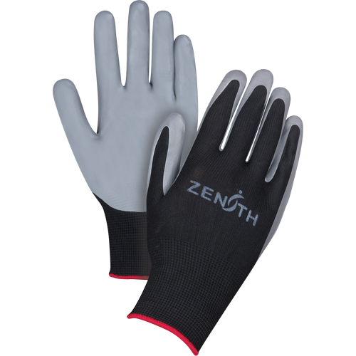 Gants enduits confortables de premi&egrave;re qualit&eacute;, 9/Grand, R&ecirc;vetement Nitrile, Calibre 13, Enveloppe en Polyester NRZ Safety Inc.