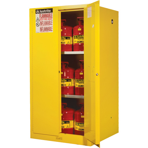Sure-Grip&reg; Ex Flammable Storage Cabinets, 60 gal., 2 Door, 34" W x 65" H x 34" D NRZ Safety Inc.