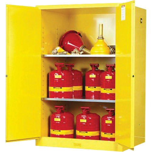 Sure-Grip&reg; Ex Flammable Storage Cabinets, 90 Gal., 2 Door, 43" W x 65" H x 34" D NRZ Safety Inc.
