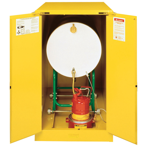 Sure-Grip&reg; EX Horizontal Drum Storage Cabinets, 55 US gal. Cap., Yellow NRZ Safety Inc.