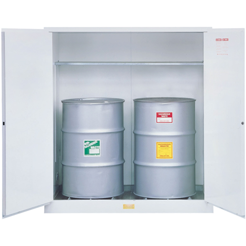 Hazardous Waste Safety Cabinets, 55 US gal. Cap., White NRZ Safety Inc.