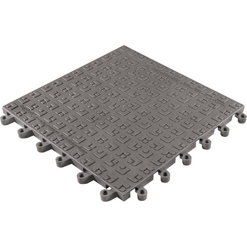 ErgoDeck&reg; Soft No. 566 Matting, PVC, 1-1/2' W x 1-1/2' L, 7/8" Thick, Charcoal NRZ Safety Inc.