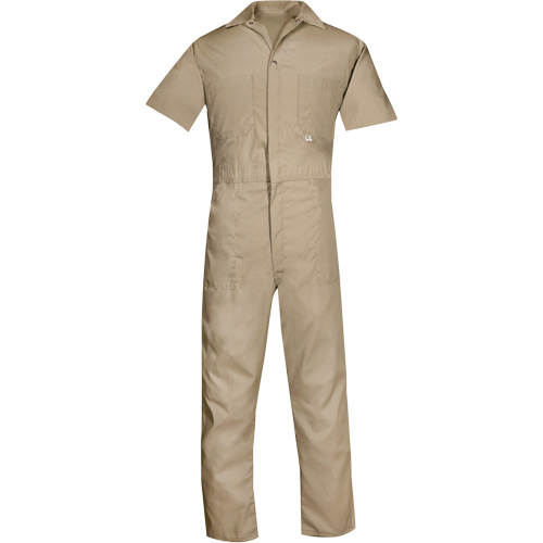 Short Sleeved Coveralls, Men's, Tan, Size Small NRZ Safety Inc.