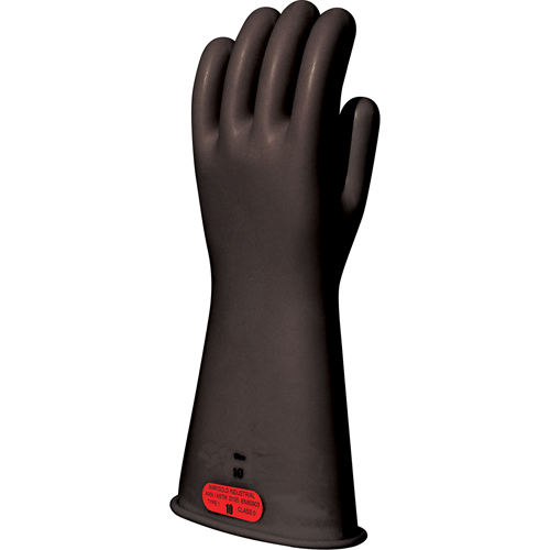 Gants isolants en caoutchouc naturel noir, ASTM classe 0, Taille 8, 11" lo NRZ Safety Inc.