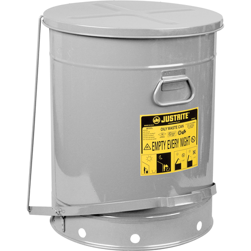 Contenants pour d&eacute;chets huileux, Homologu&eacute; FM/List&eacute; UL, 21 gal. US, Argent NRZ Safety Inc.