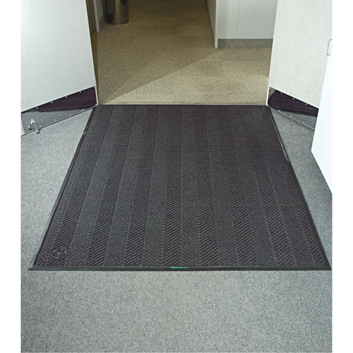 Waterhog&reg; Eco Elite Matting, Wiper/Scraper, 6' x 6' x 3/8", Grey Ash NRZ Safety Inc.