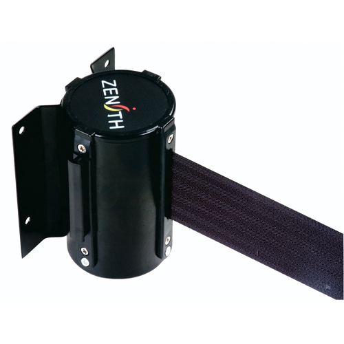Wall Mount Barrier, Steel, Screw Mount, 12', Black Tape NRZ Safety Inc.