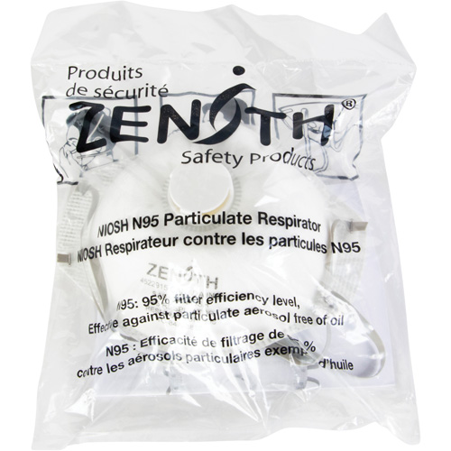 Respîrateur contre les particules - Emballage pour machine distributrice, N95, Certifi&eacute; NIOSH, Moyen/grand NRZ Safety Inc.