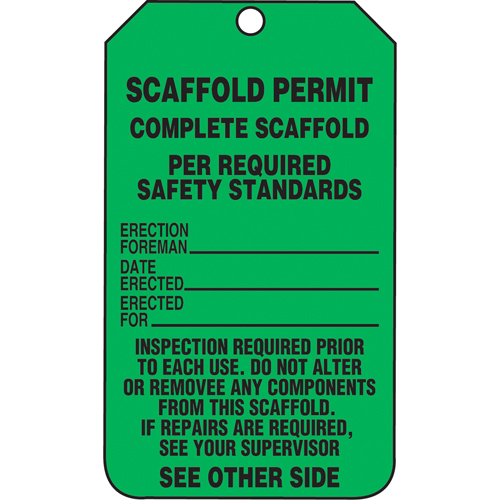 &eacute;tiquettes de s&eacute;curit&eacute; d'inspection et de contr&ocirc;le de l'&eacute;tat de l'&eacute;quipement, Papier cartonn&eacute;, 3-1/8" la x 5-7/8" h, Anglais NRZ Safety Inc.
