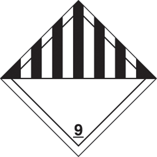 &eacute;tiquettes d'exp&eacute;dition TMD, Classe 9, Mati&egrave;res dangereuses diverses, Vinyle NRZ Safety Inc.